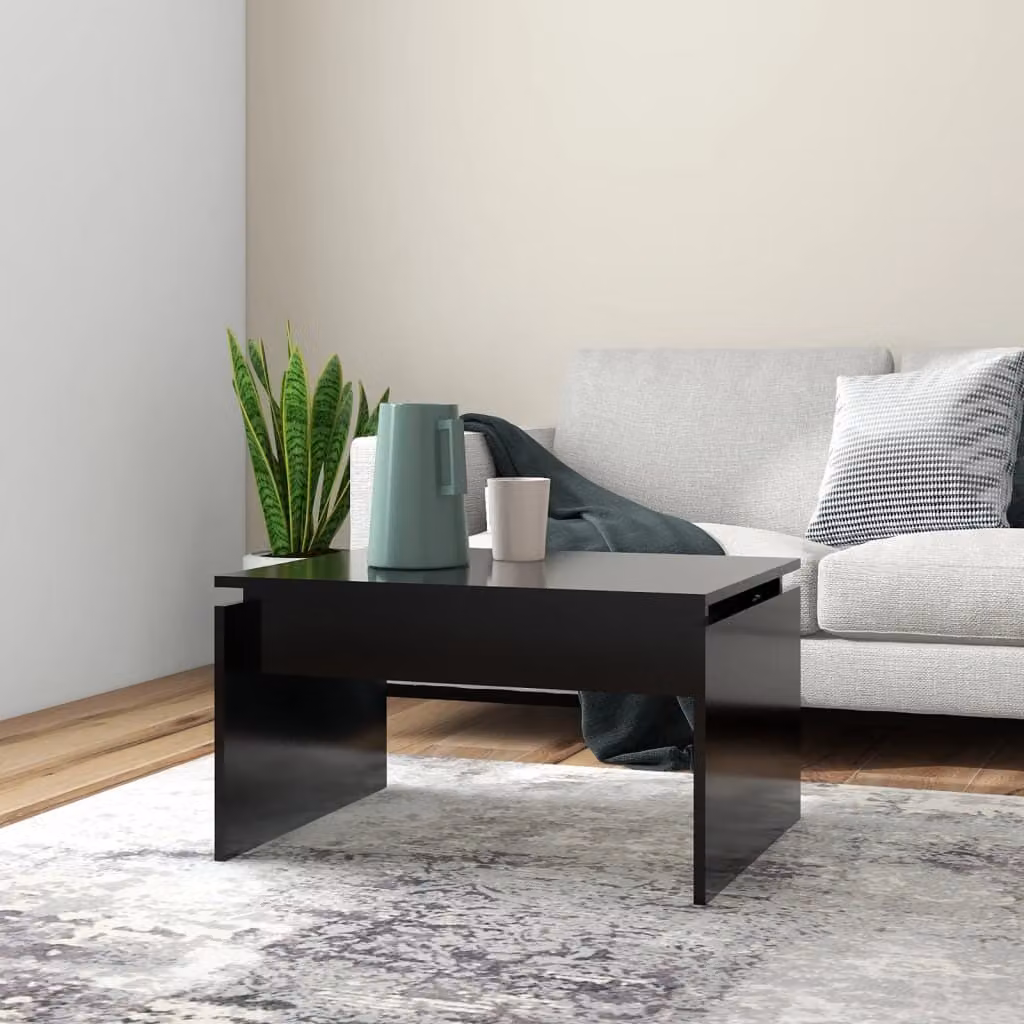 Maison Exclusive - Tavolino nero 68x50x38 cm Materiale ligneo