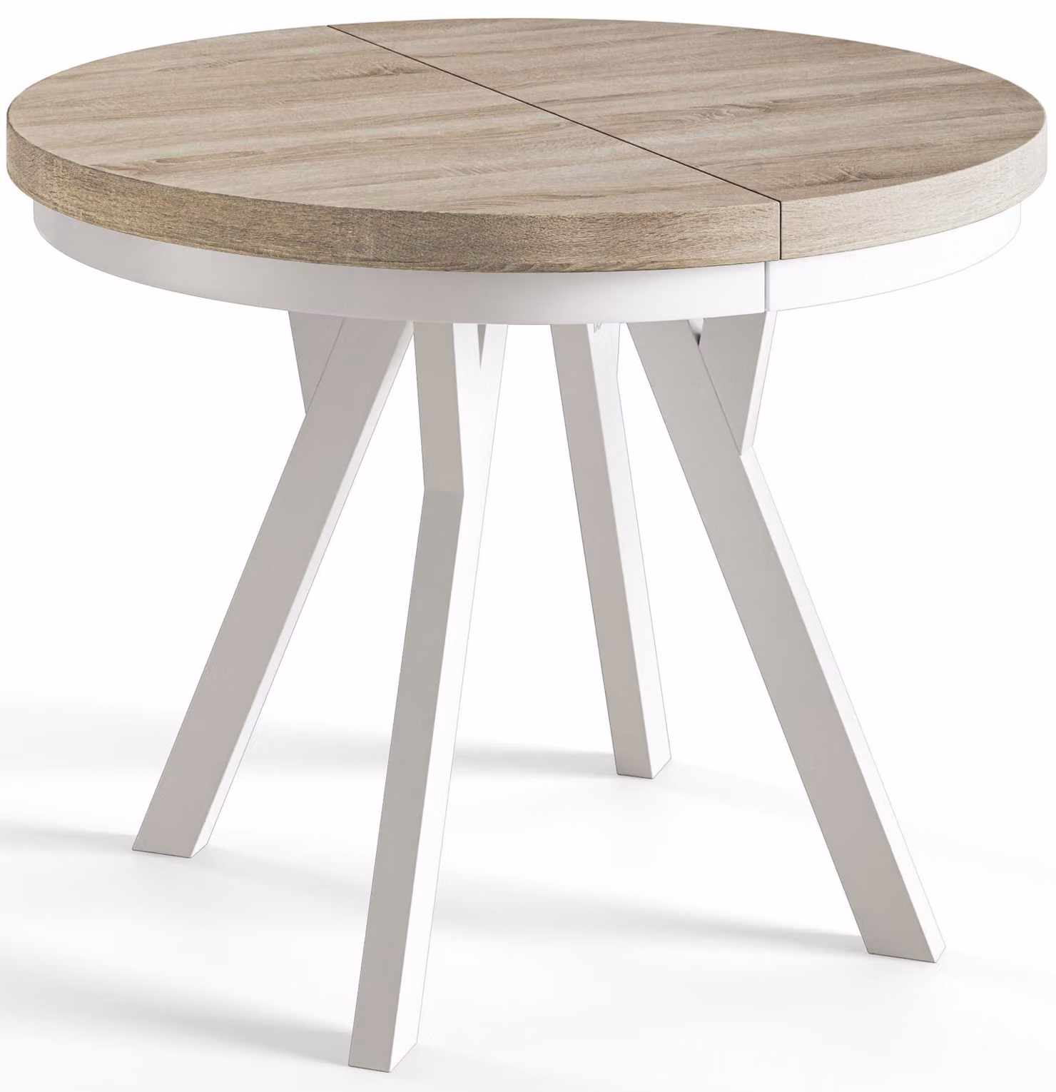 Alpi Moebel, Tavolo da Pranzo Evo, Tavolo per Mangiare Allungabile, Diametro da 120 - 220 cm, Sonoma
