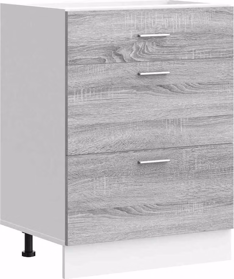 Base da Cucina “Lyon” Grigio Sonoma in Legno Multistrato