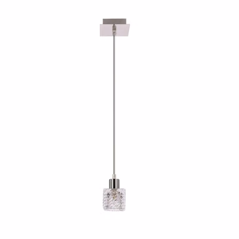 Lampada a sospensione piccola a forma di cubo in cristallo Tosca cromata-argento 1xG9x40W cristallo, dimensioni: 100x10x10 cm, IP20 Candellux