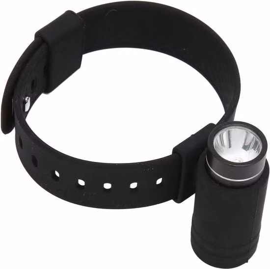 Lanterna LED Portatile Ricaricabile Impermeabile in Alluminio e Plastica, Colore Nero