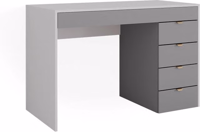 Tavolo da toeletta Elise Bianco/Grigio 115 cm senza specchio Vicco