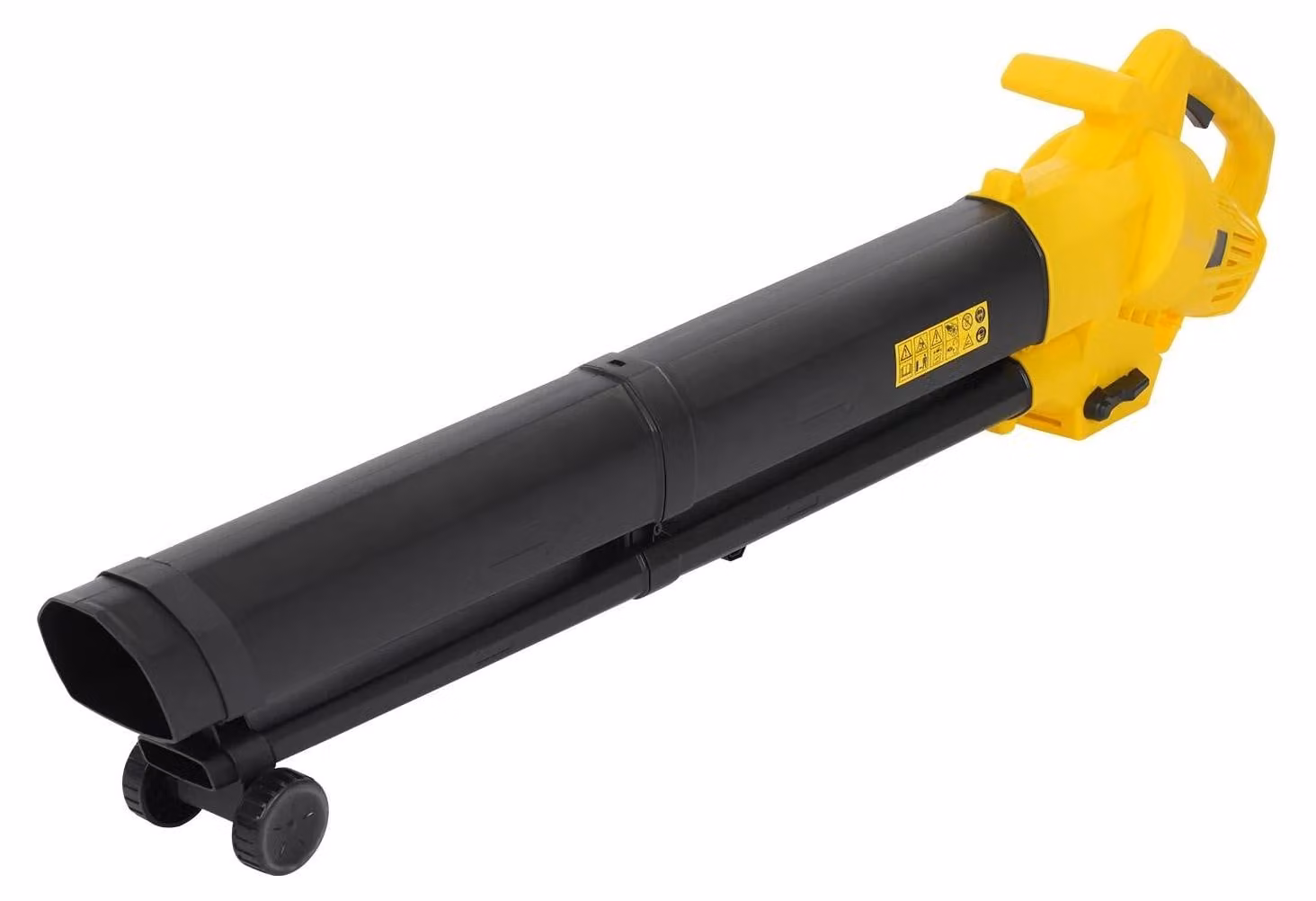 Soffiatore/aspirafoglie elettrico - Modello portatile da 3000W - Dotato di due tubi di aspirazione (2x) - 15000 giri/min - 220–240V - Sacco di raccolta in nylon - colore giallo