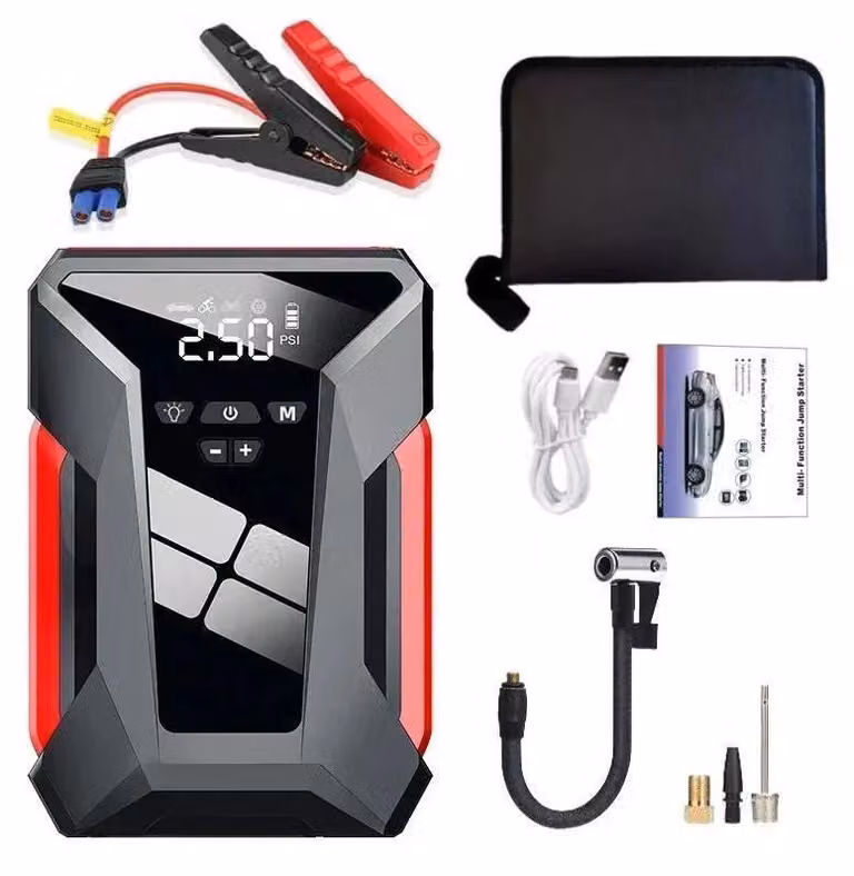 Avviamento automatico, compressore da 150 PSI, alimentazione di emergenza, batteria da 10000 mAh