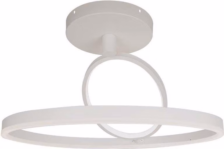 V-TAC VT-7907 Lampadario LED moderno 2 Cerchi 38W in Metallo corpo Bianco 50*20cm luce 4000K - 14985