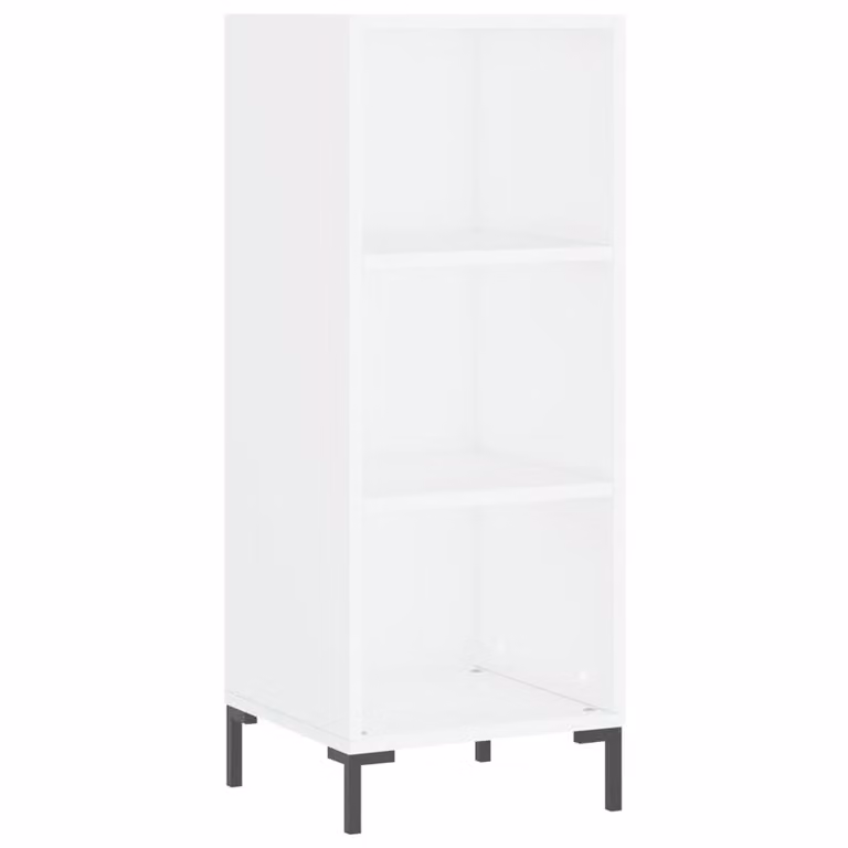 Credenza Bianca 34,5x32,5x90 cm in Legno Multistrato