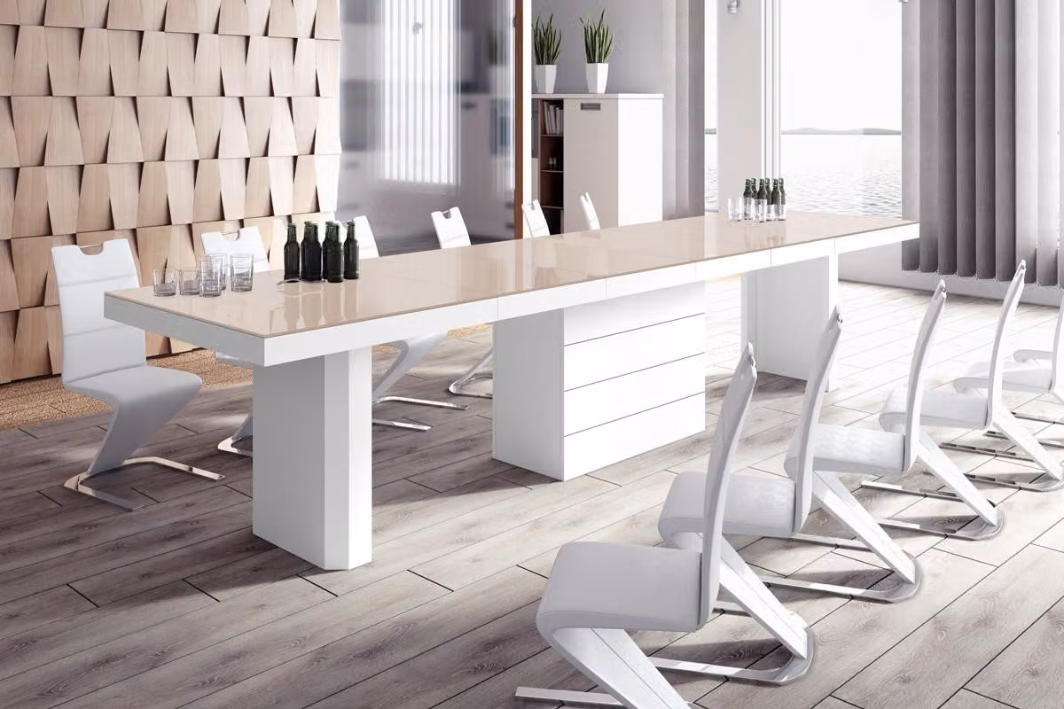 Tavolo da pranzo di design HE-444 XXL allungabile da 160 a 412 cm