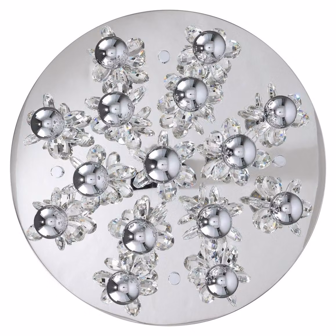Plafoniera LED in cristallo Pianopoli 3200lm cromo