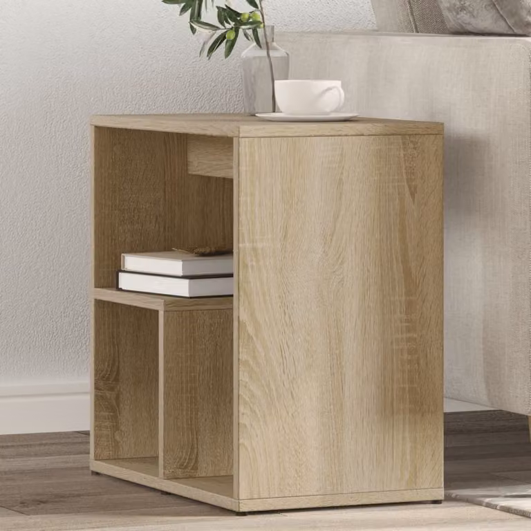 Set di 2 tavolini vidaXL in legno multistrato color rovere sonoma, L/P/H: 50 x 30 x 50 cm