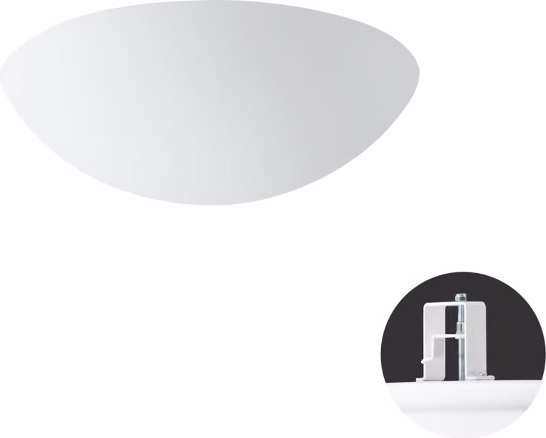 OSMONT AUR59325 AURA V8 apparecchio a soffitto/parete in vetro semipermanente bianco IP44 3000 K 9W LED