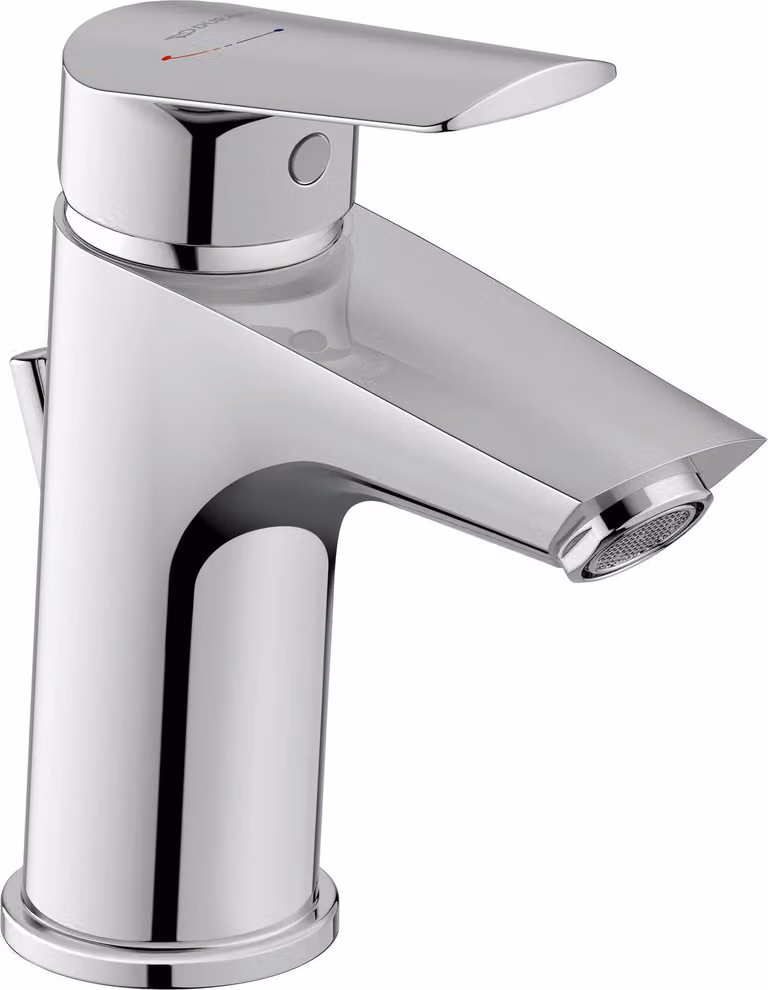 Miscelatore per lavabo, sporgenza di 100 mm, cromato, monoblocco