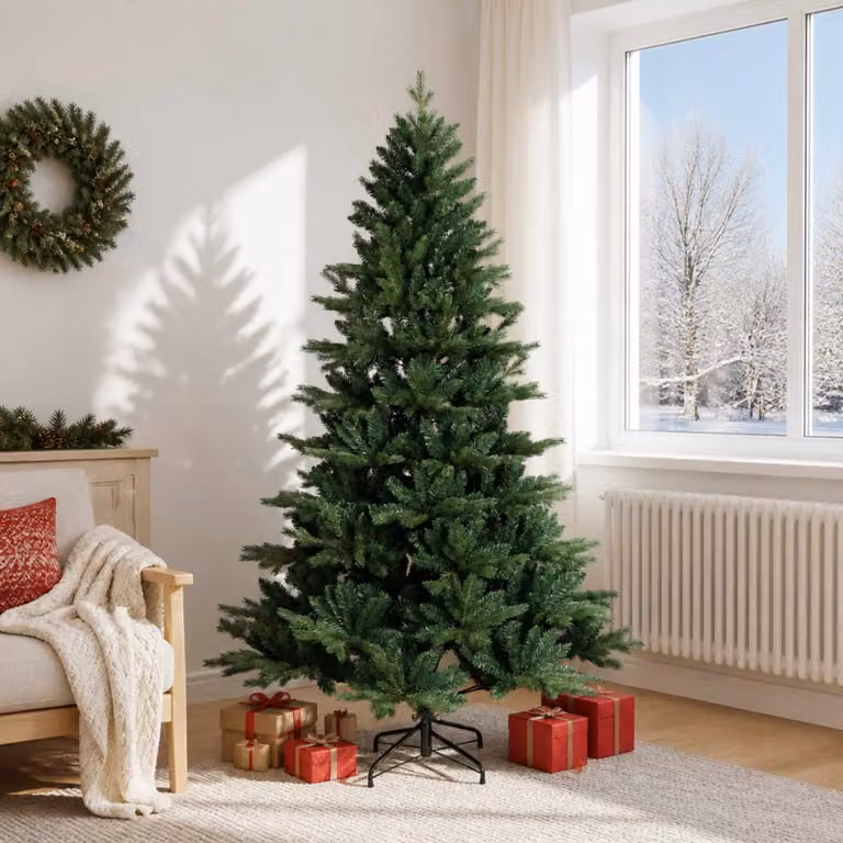 vidaXL Albero di Natale Artificiale con Rami Pieghevoli 180 cm