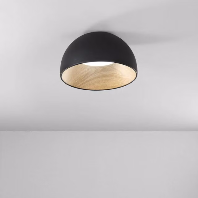 PLAFONIERA LED COCO 30W D.35CM 3-4-6500K NERA.