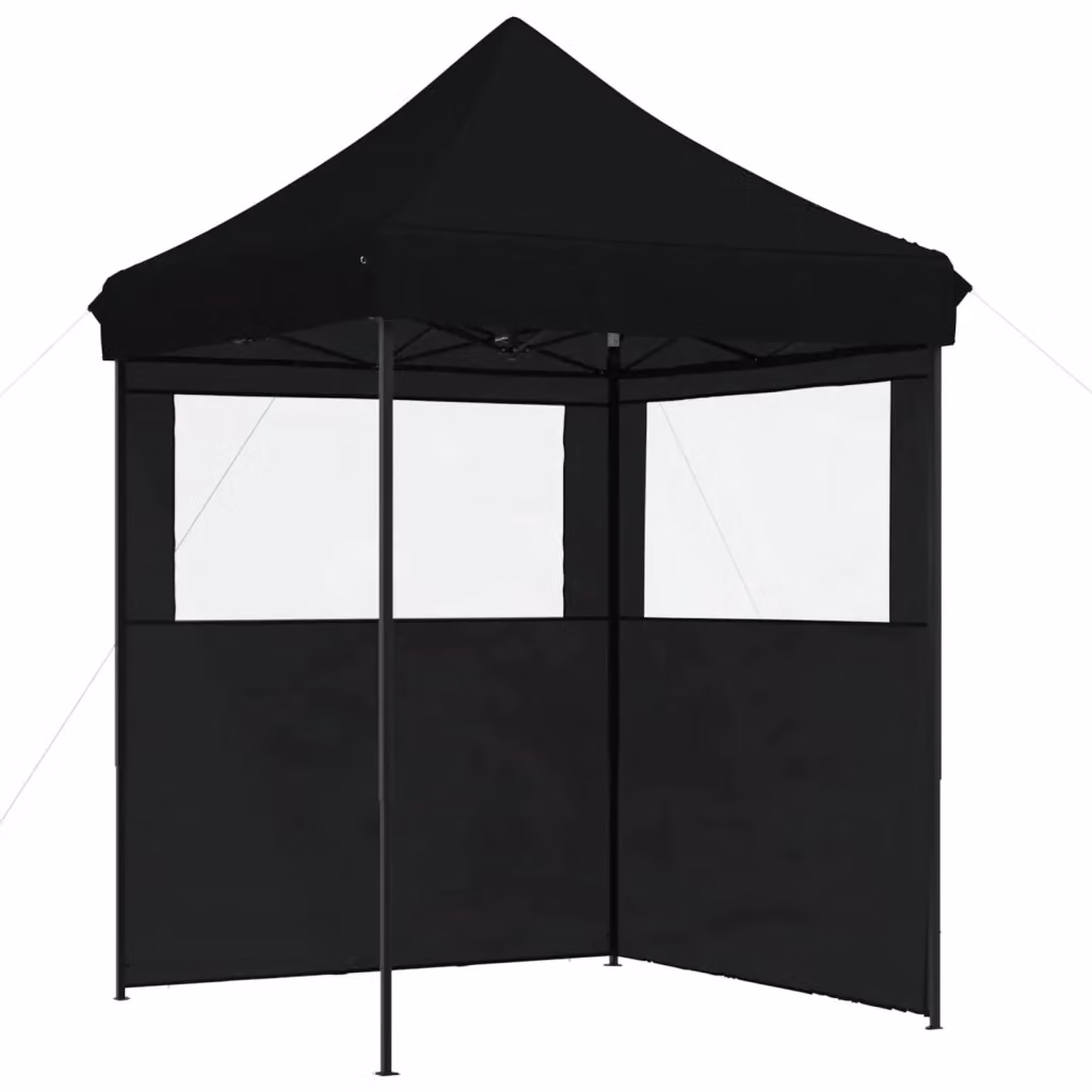 Tenda da festa Party-Tenda in tessuto Oxford e acciaio, colore nero, L/P/H: 200 x 200 x 306 cm – 2