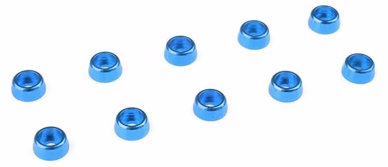 G-Force, rondella in alluminio per viti della testa del cilindro M2, diametro esterno (AD) 6 mm, colore blu, confezione da 10 pezzi / GF-0406-014