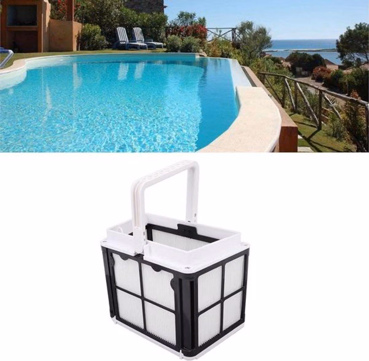 Cesto filtrante fine, facile da pulire, per robot aspirapolvere per piscine, struttura robusta, efficiente e pratico, ideale per modelli CC e Advantage