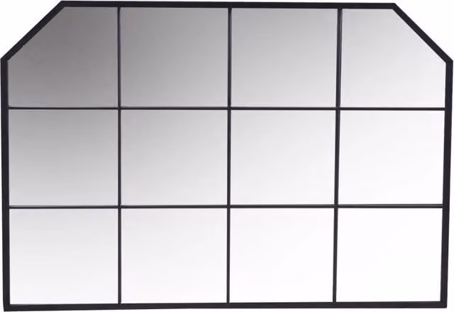 Specchio metallo nero cm100x2h70