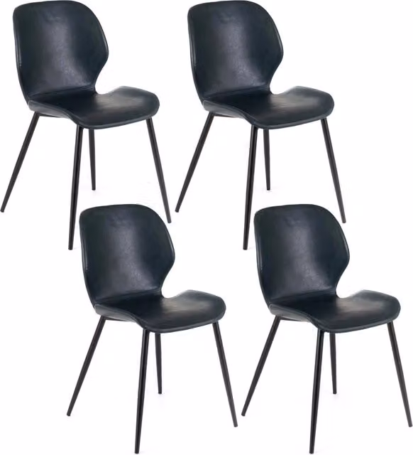 Set 4 Sedie 55x45xH83 cm in Soft-Touch Diana Petrolio
