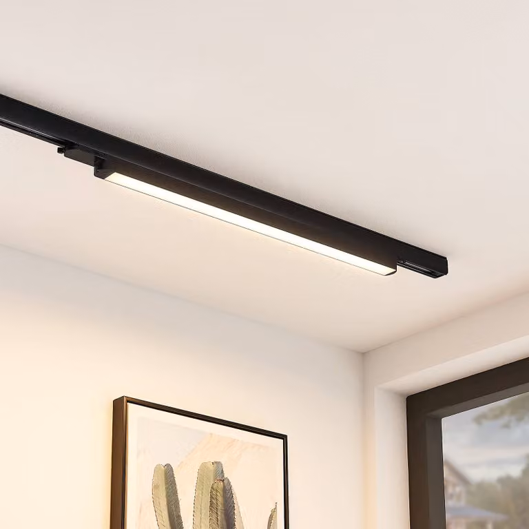 Arcchio LED a binario, nero, 69 cm, 3.000 K Harlow, Nero, Studio / Ufficio, Alluminio, Moderno