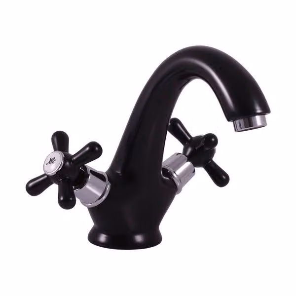 Miscelatore per lavabo MORAVA RETRO, Colore: nero opaco/cromo, Dimensione: 1/2'' (MK128.5CMATC)