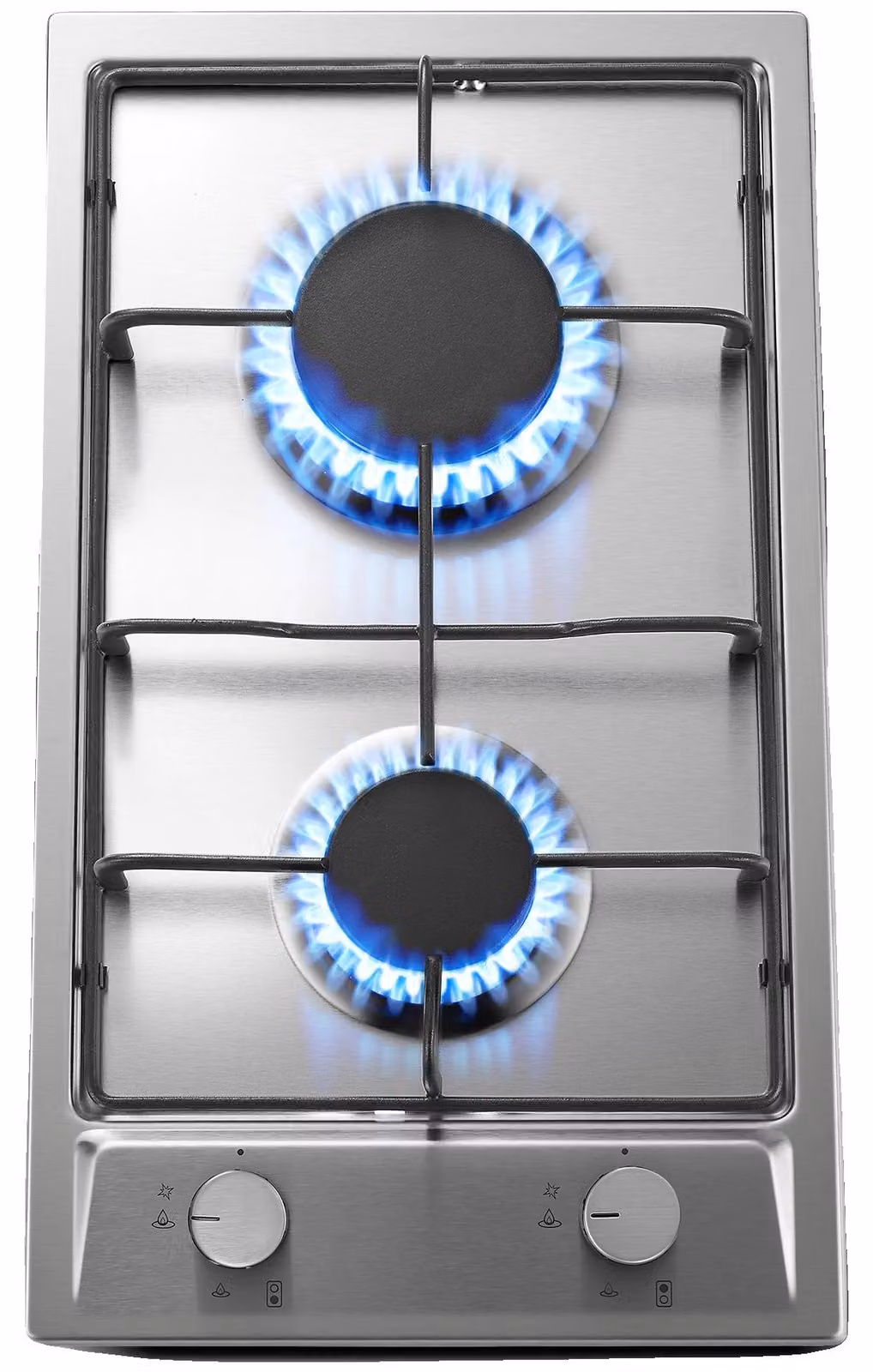 Fornello a gas, 2 fuochi, modello da incasso, 2 fuochi