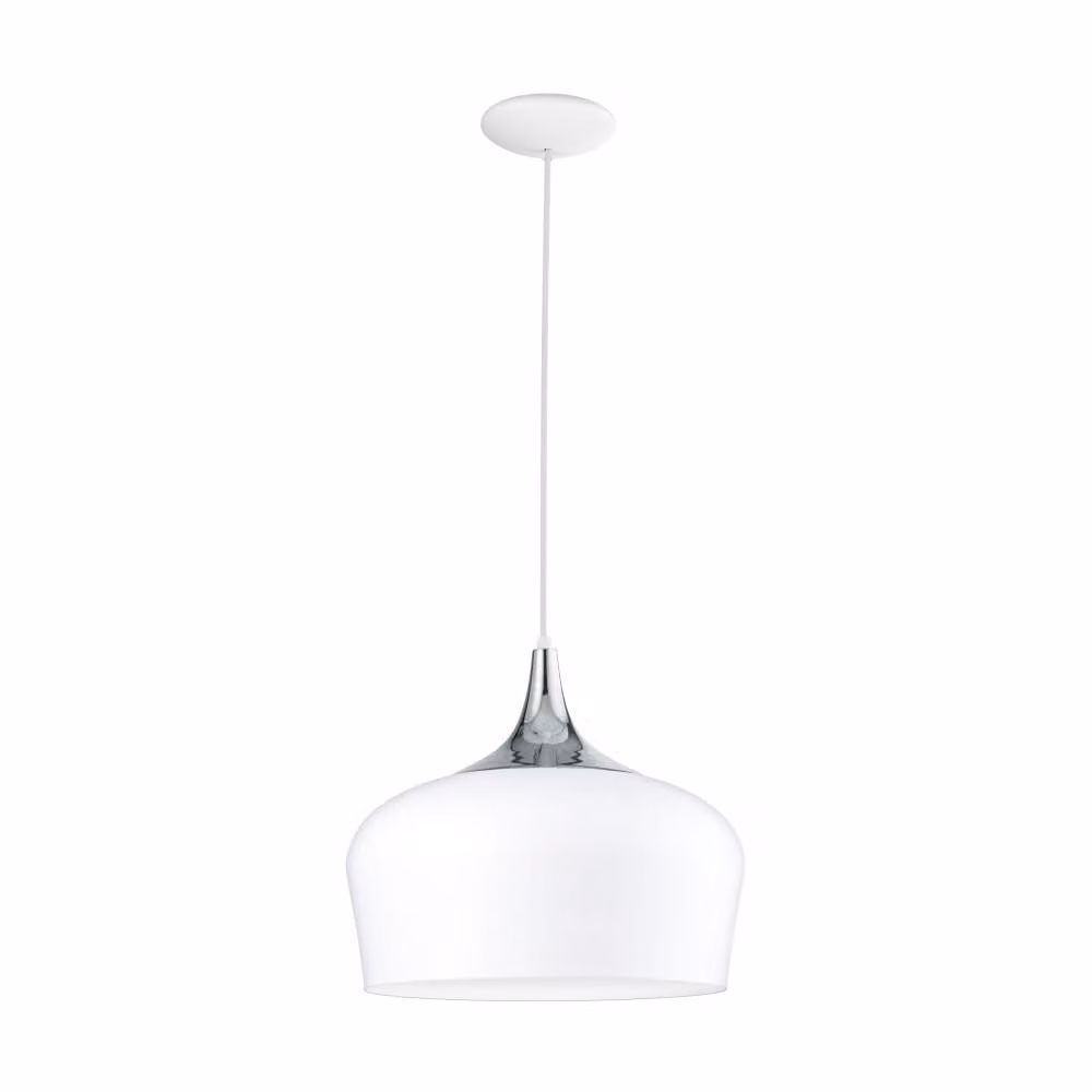 Eglo 95384 Obregon lampada a sospensione cromo bianco