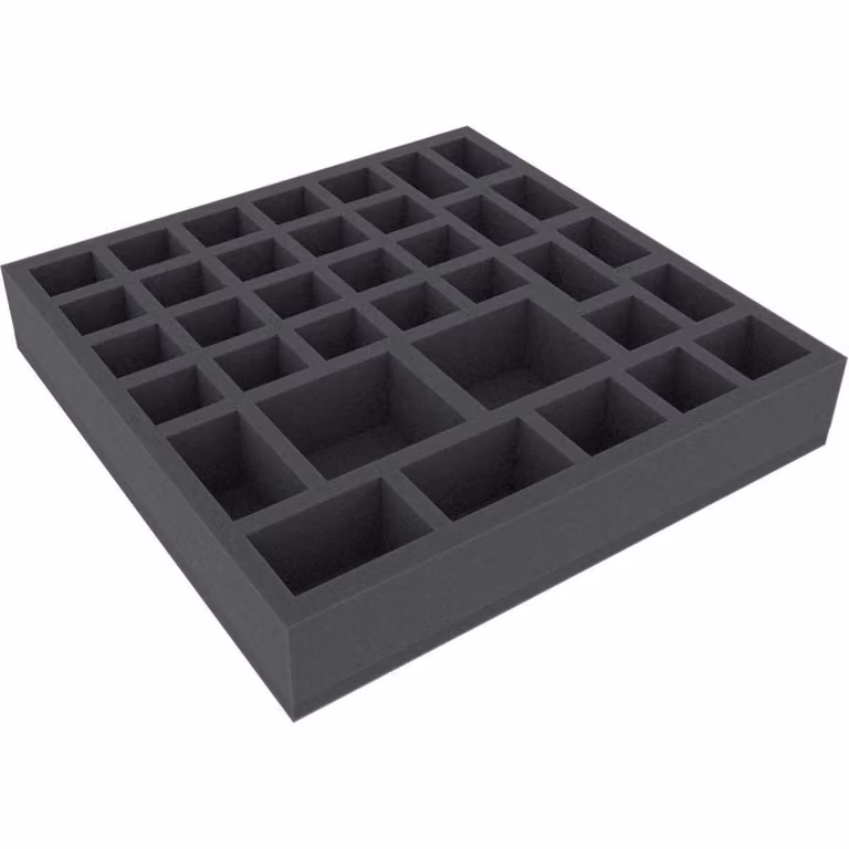 AFCZ050BO 285 mm x 285 mm x 50 mm - Imbottitura in schiuma per giochi da tavolo