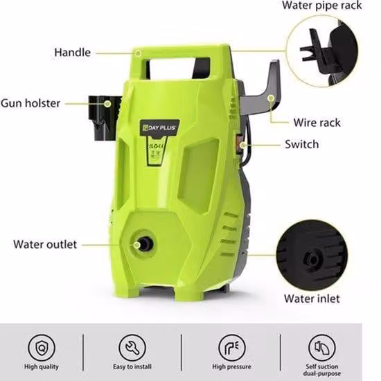 Idropulitrici elettriche - Pressione: 200 bar - Potenza: 3000 W - Pistola a getto stretto compatta, ideale per terrazzi e auto