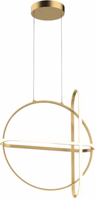 Lampada a sospensione LED ottone 3 luci Italux Cerrila