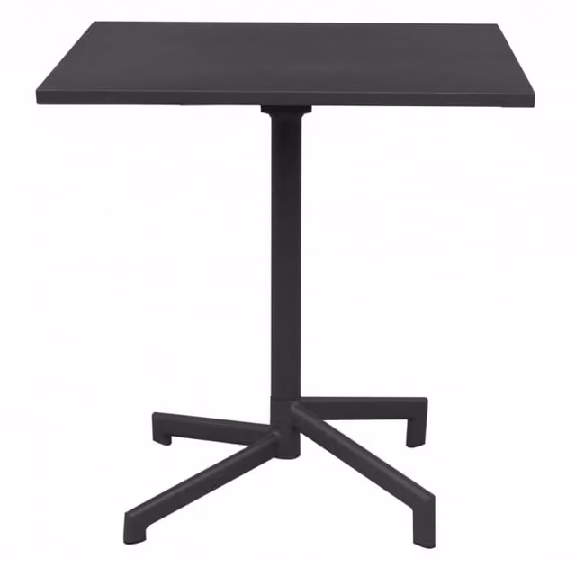 Tavolo da giardino moderno COSMA in acciaio verniciato a polvere antracite L: 70 cm, P: 70 cm, H: 73 cm