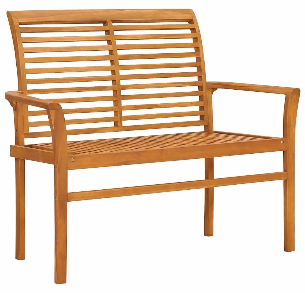 Panca da giardino in teak massello, 112 cm
