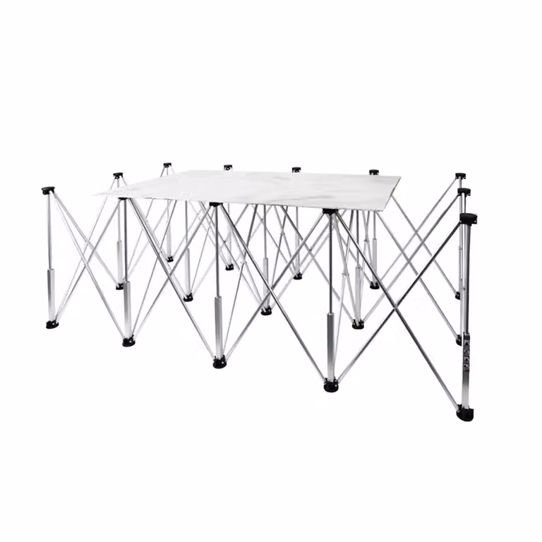 Banco da lavoro pieghevole BIHUI in alluminio bianco con portata 300 kg, L/P/H: 221 x 113 x 73 cm