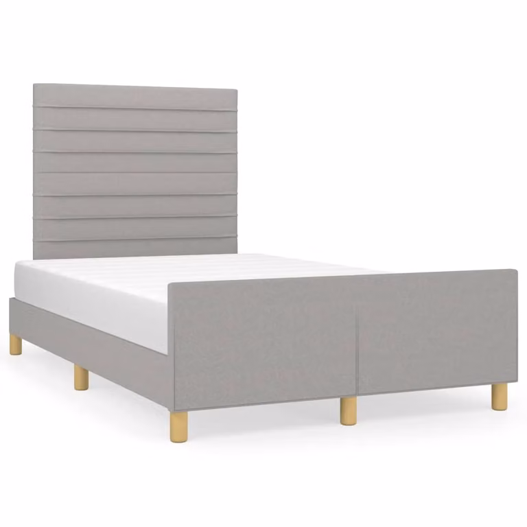 Giroletto senza Materasso Grigio Chiaro 120x200 cm Tessuto