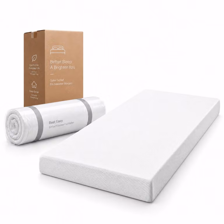 Materassi ergonomici Merax, 90x200 cm, densità H2 e H3, realizzati in schiuma, comodi. Copripiumino con particelle antiscivolo e maniglie, materasso di alta qualità