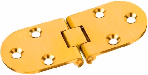 Set di 24 cerniere a biscotto con fermo in ottone color oro lucido, L: 80 mm, H: 30 mm, Spessore: 8 mm