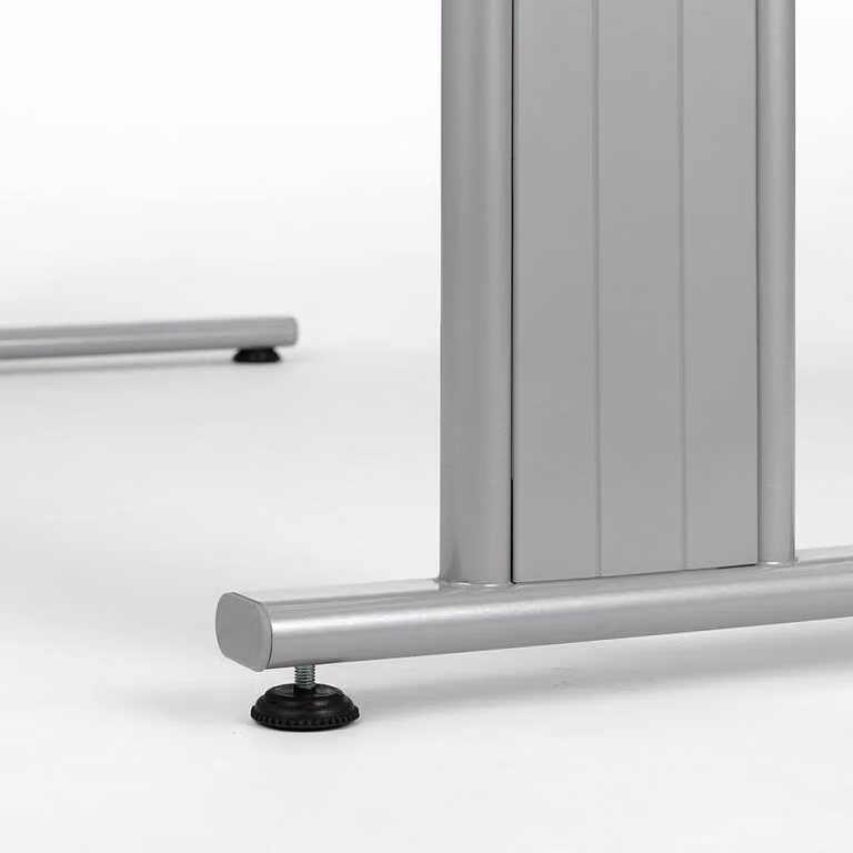Geramöbel Scrivania Lissabon 135° a destra, 2166x1131x720 mm, acero/argento