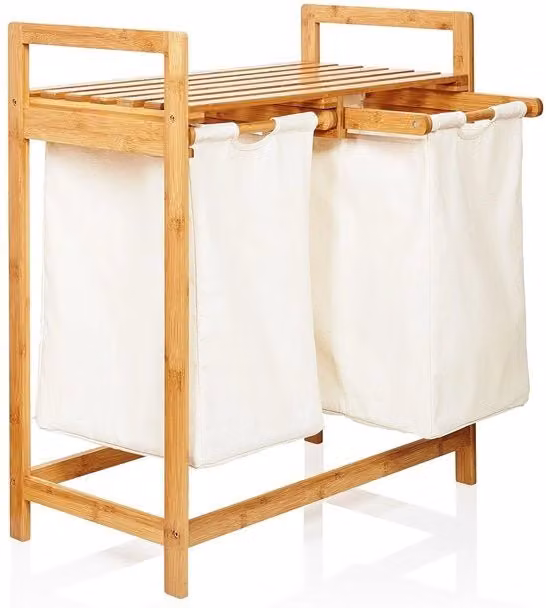 Asciugamano in stile bamboo - con tasche di cotone rimovibile - 1 pezzo - bamboo