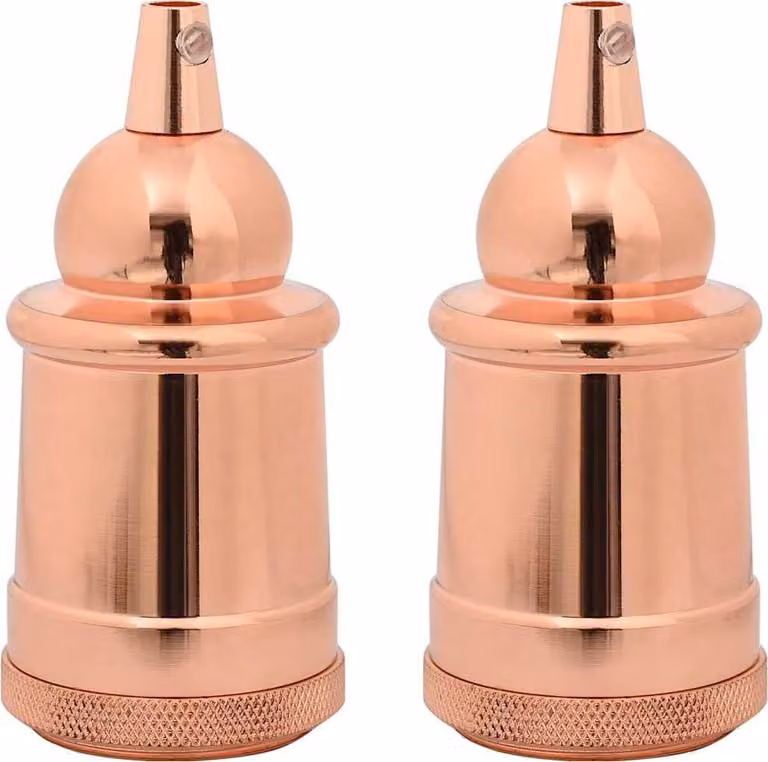 Portalampada 2 pz Oro Rosa E27