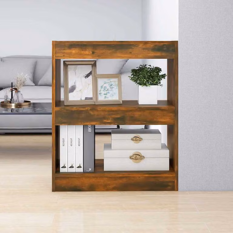 Libreria/Divisorio vidaXL in Rovere Fumo, L 60 cm x P 30 cm x H 72 cm