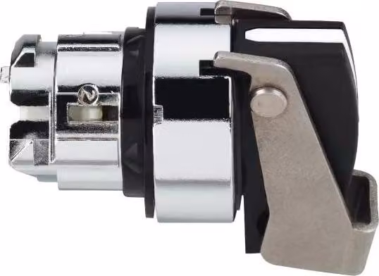 Selettore Schneider Electric, elemento frontale, Harmony XB4, metallo nero, 22 mm, nero, 2 posizioni, manopola lunga, bloccabile ZB4BJ294