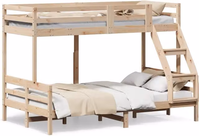 Letto da camera | Letto a Castello 80x200/120x200 cm in Legno Massello di Pino