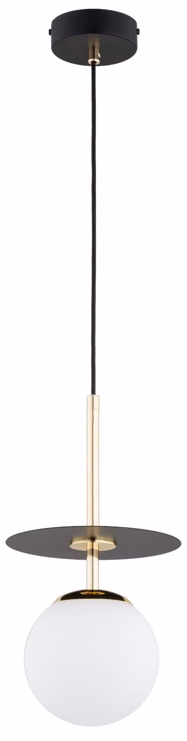 Lampada a sospensione a sfera bianca QEENCY nera 1xE14x10W in metallo, dimensioni: 80x20x20 cm, IP20, Alfa