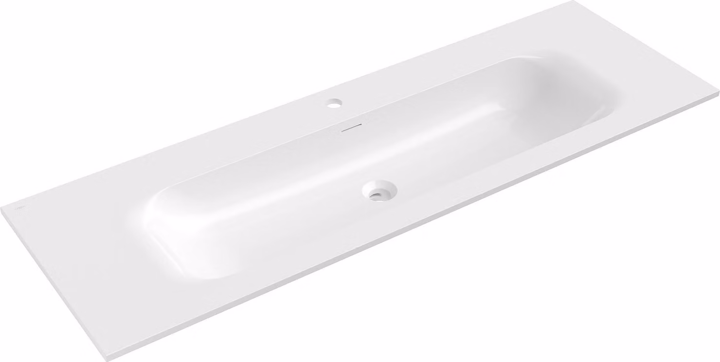Mexen Vela lavabo incassato nel piano 141 x 46,5 cm, bianco lucido - 25231400