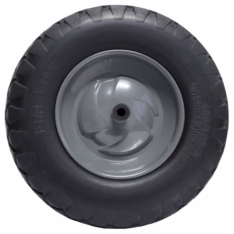 Ruota pneumatica con cerchio e asse in metallo 400 x 100 mm