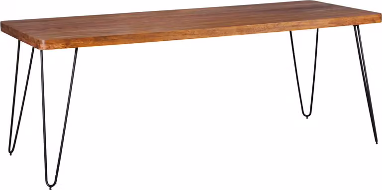 Wohnling tavolo da pranzo in legno massiccio di sheesham 200 x 80 x 76 cm tavolo da cucina massiccio WL1.497