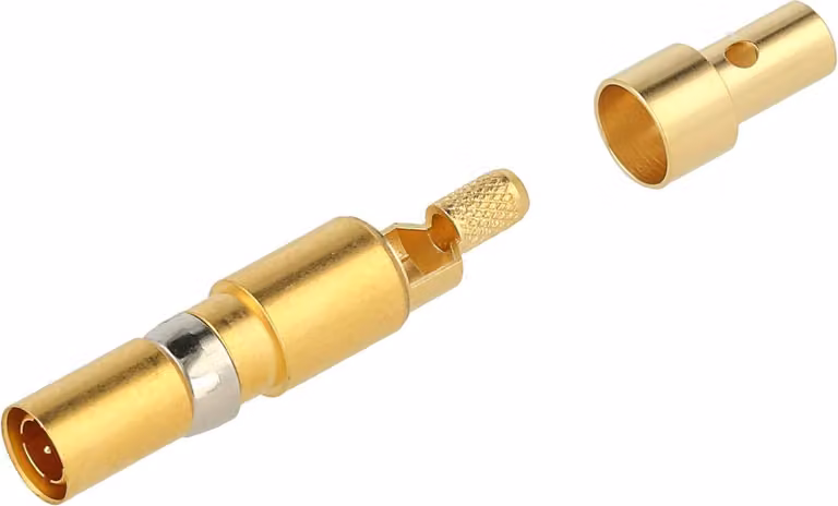 Contatto coassiale HARTING 75 Ohm Presa (F) oro, 1 pezzo Materiale lega di rame - 1 pezzo