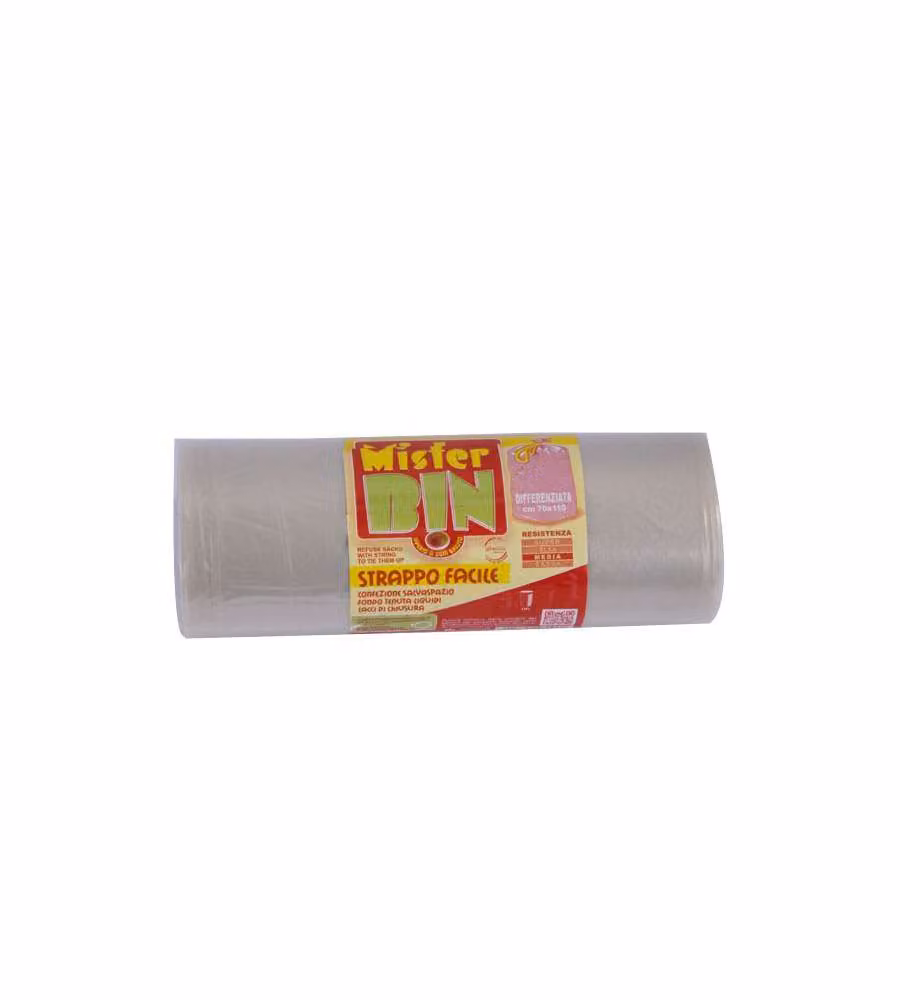 Sacco Imm.Legacci Traspar.70X110 G 60 Pz 20 Mr.Bin