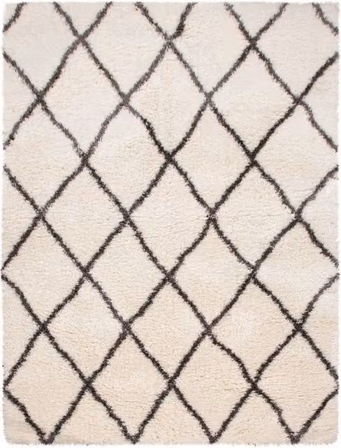Tappeto a pelo alto Mahara beige geometrico moderno L: 150 cm, P: 80 cm – 1