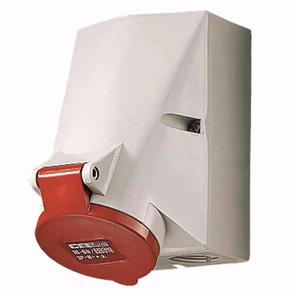 Presa a muro Mennekes HW/VN 16A,5p,6h,400V,IP44 20235A