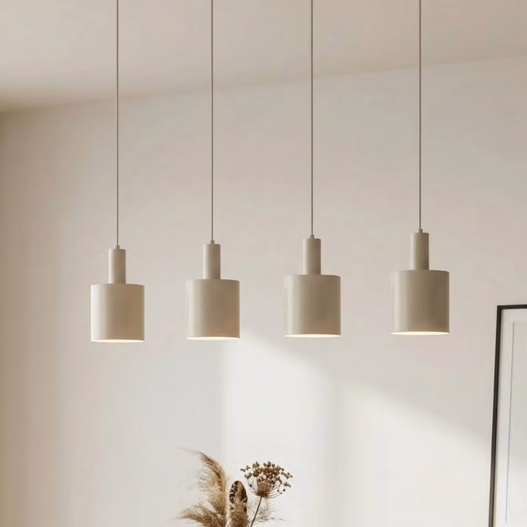 Lampada a sospensione Ovelia Lindby, dimmerabile, Crema / Ambra, Cucina, Metallo, Moderno, Lampada a sospensione